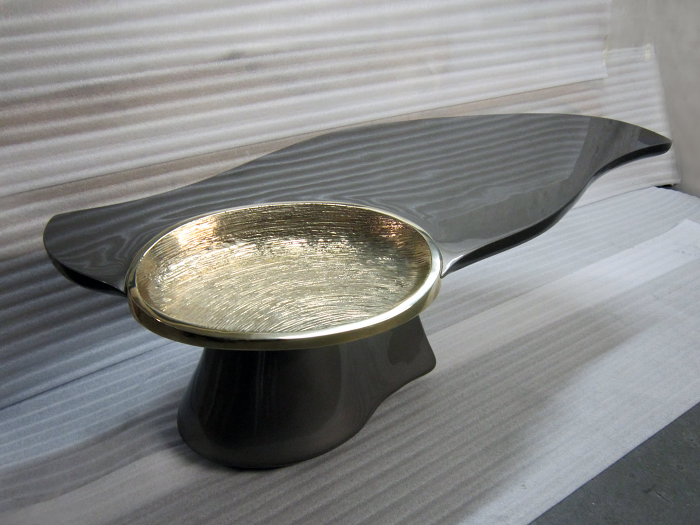 Aluminium and Bronze Console