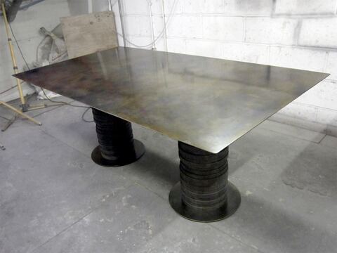Steel & Oak Table
